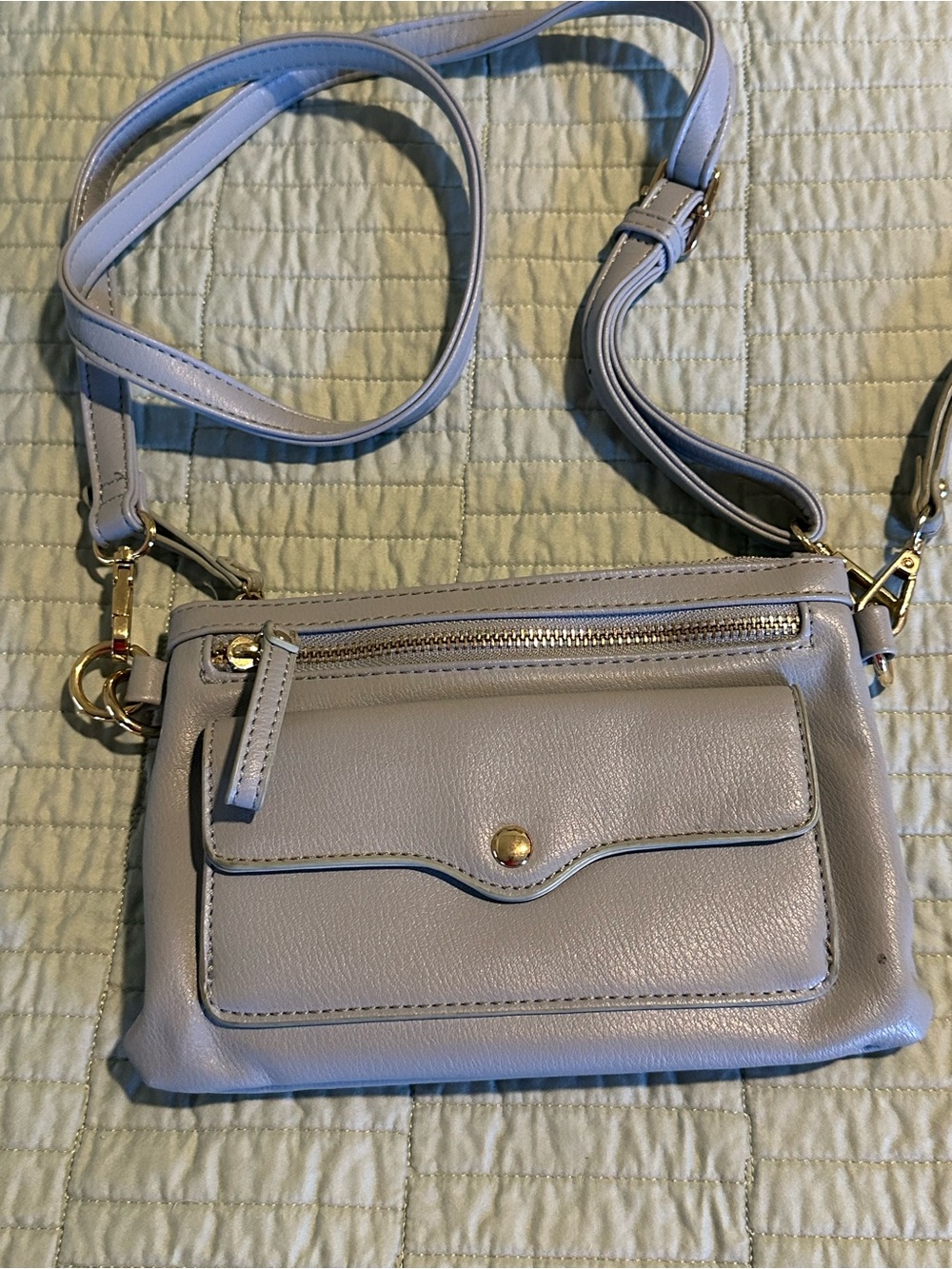 Charming Charlie Crossbody Bag in Light Lavender, Casual Everyday Shoulder Purse